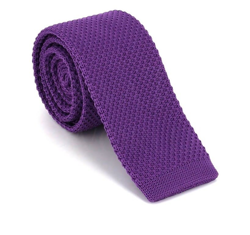 Cravatta a Punto Liscio Viola