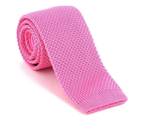 Cravatta a Punto Liscio Rosa