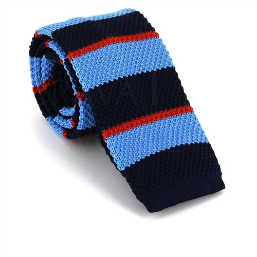 Cravatta a righe a pois tricolore