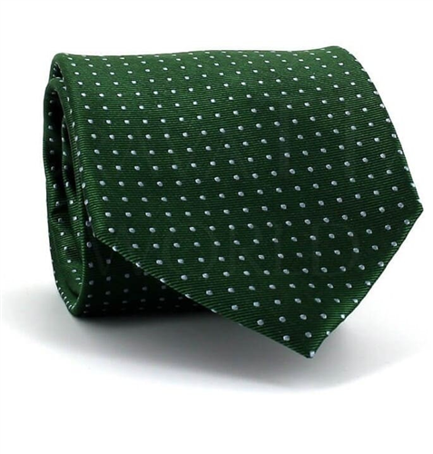 Cravatta a Pois Verde Scuro