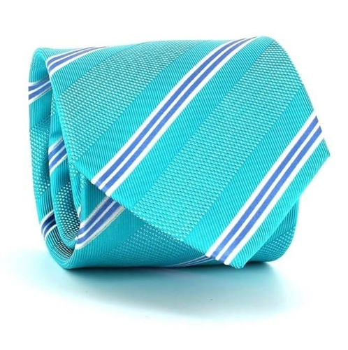 Cravatta a Righe Blu Turchese