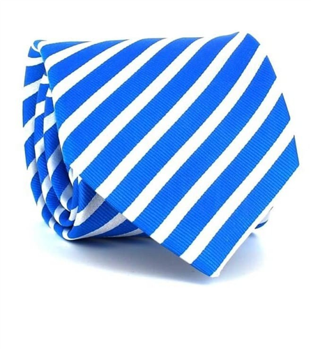 Cravatta a Righe Blu e Bianca