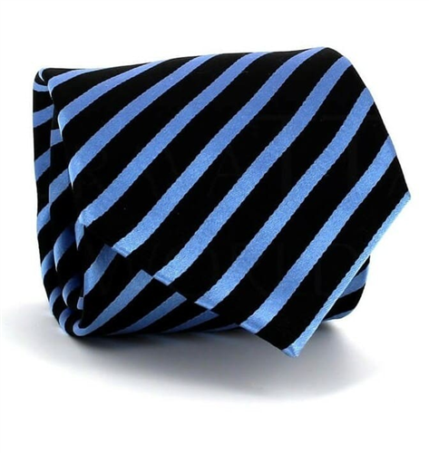 Cravatta a righe blu e nera