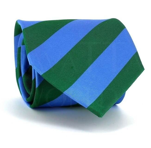 Cravatta a righe blu e verde