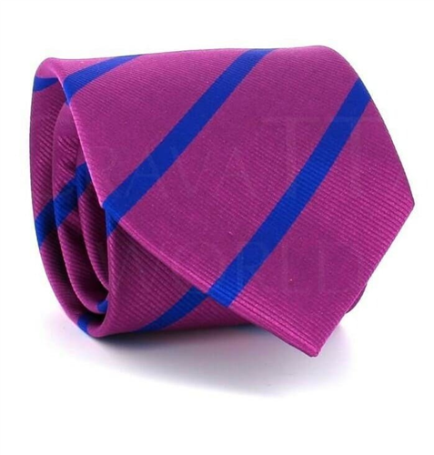 Cravatta a righe fucsia