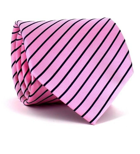 Cravatta a righe rosa