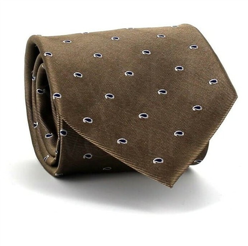 Cravatta in seta Paisley Ocra
