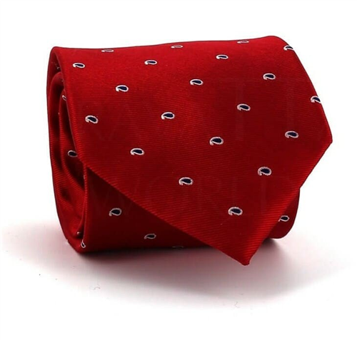 Cravatta in seta Paisley rossa