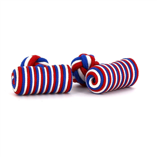 Gemelli a barile bianco, blu e rosso