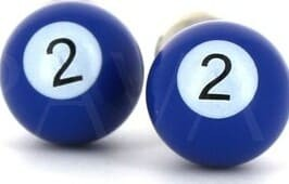 Gemelli da biliardo blu a forma di palline 2