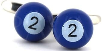 Gemelli da biliardo blu a forma di palline 2