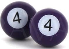 Gemelli da biliardo viola a forma di palline 4
