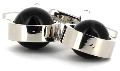 Gemelli Sfera Nera e Argento