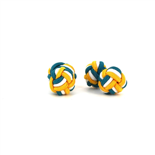 Gemelli a doppia sfera verde, gialla e bianca