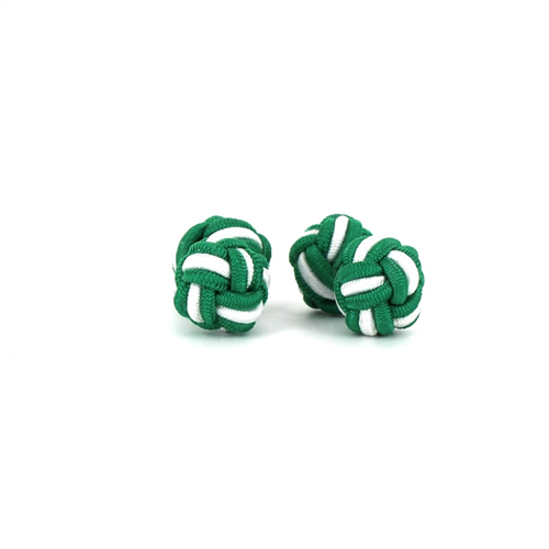 Gemelli Doppia Palla Verde Scuro e Bianco
