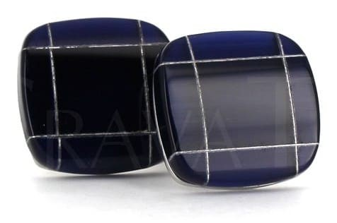 Gemelli smaltati blu navy