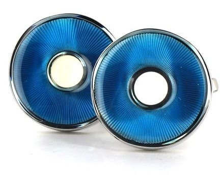 Gemelli smaltati circolari blu