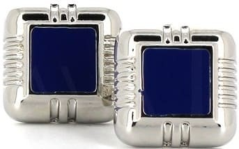 Gemelli Quadrati Smaltati Blu IV