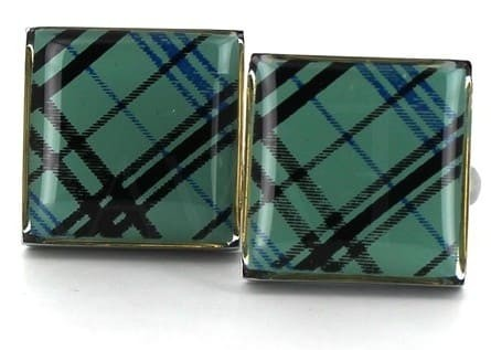 Gemelli Quadrati Smaltati Verde Caraibi