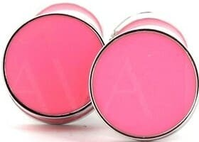 Gemelli smaltati a doppia sfera rosa