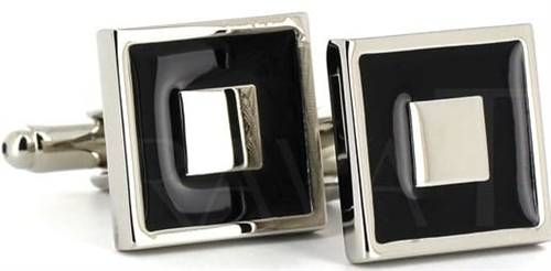 Gemelli Smaltati Argento e Nero VII