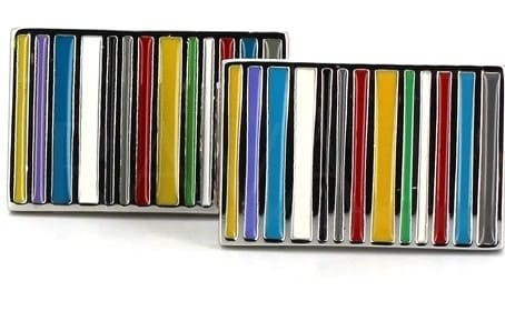 Gemelli smaltati rettangolari multicolore