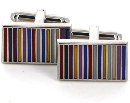 Gemelli smaltati rettangolari multicolore