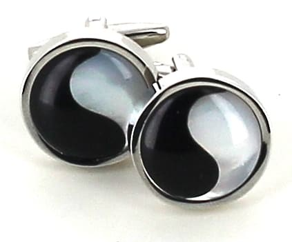 Gemelli in madreperla Yin Yang