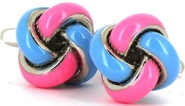 Gemelli Nodi Blu e Rosa