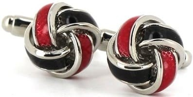 Gemelli Nodi Nero e Rosso