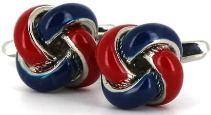 Gemelli Nodi Rosso e Blu Navy