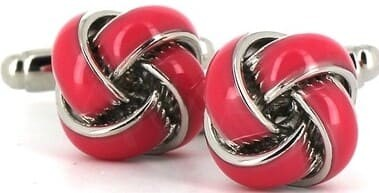 Gemelli Nodi Rosa Scuro