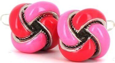 Gemelli Nodi Rosa e Fucsia