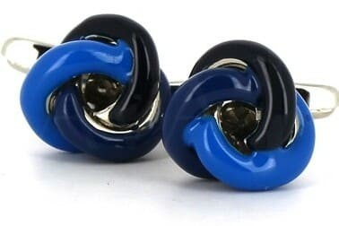 Gemelli a nodo tricolore blu e nero