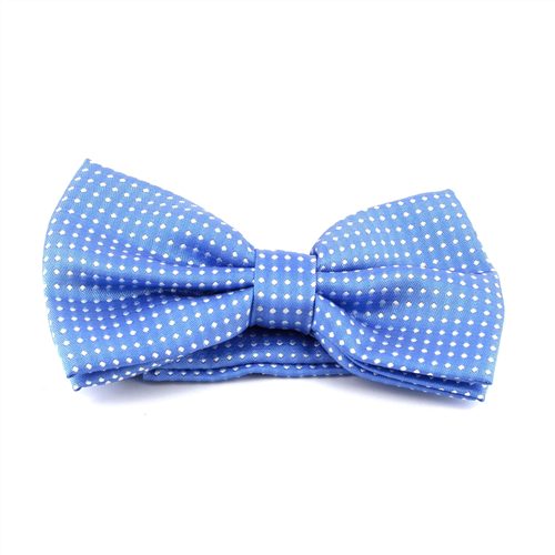 Papillon Blu Chiaro a Pois Bianchi