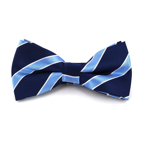 Papillon a righe blu navy e celeste