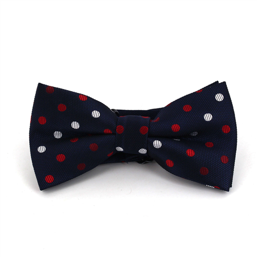 Papillon Blu Scuro a Pois Multicolori