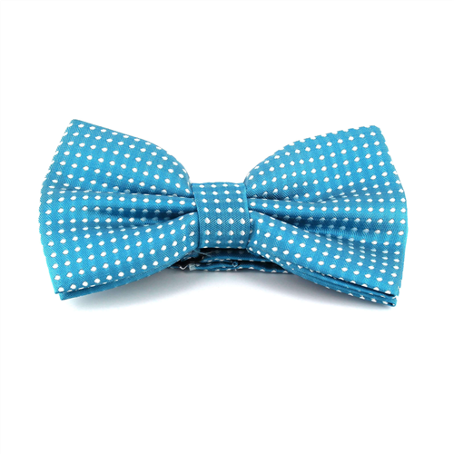 Papillon Blu Turchese a Pois Bianchi