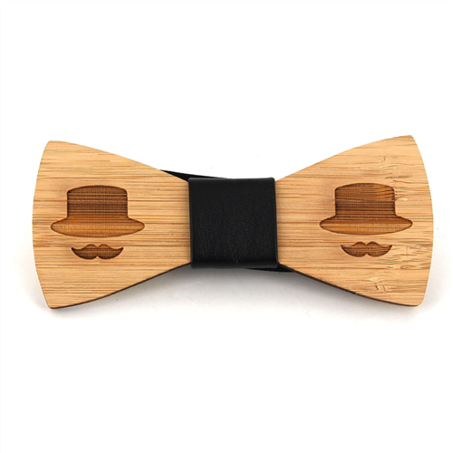 Papillon in Bambù Cappello e Baffi