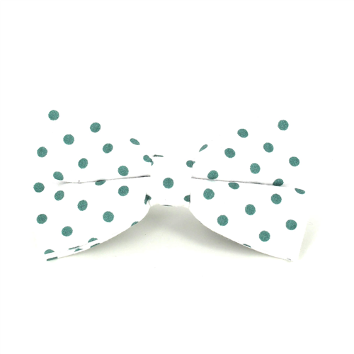 Papillon Bianco a Pois Verdi