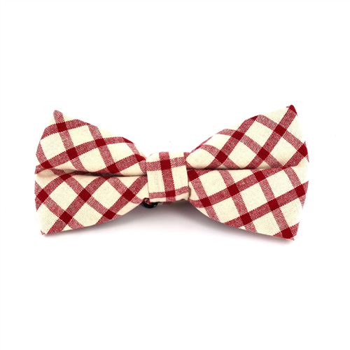 Papillon a Quadretti Beige e Rosso