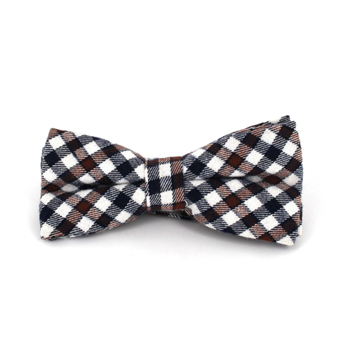Papillon a Quadri Bianco, Marrone e Nero