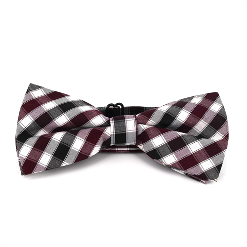 Papillon a Quadretti Bianco, Nero e Bordeaux