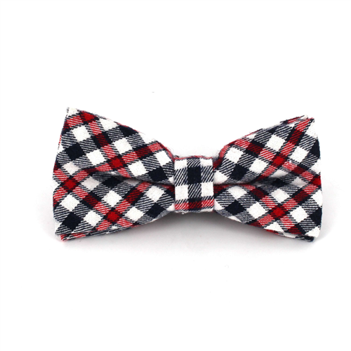Papillon a Quadri Bianco, Rosso e Nero