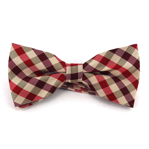 Papillon a Quadri Oro, Granato e Rosso