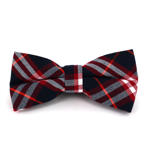 Papillon a Quadri Scozzesi Blu Scuro