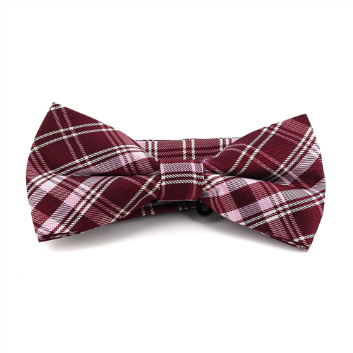 Papillon a quadri scozzesi bordeaux e rosa