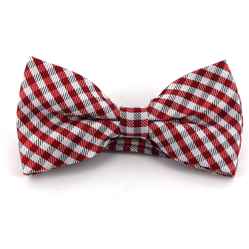 Papillon a quadri Vichy rosso e bianco