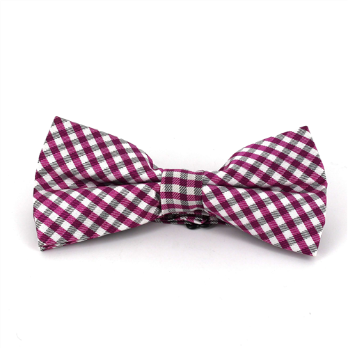 Papillon a quadri Vichy viola e bianco