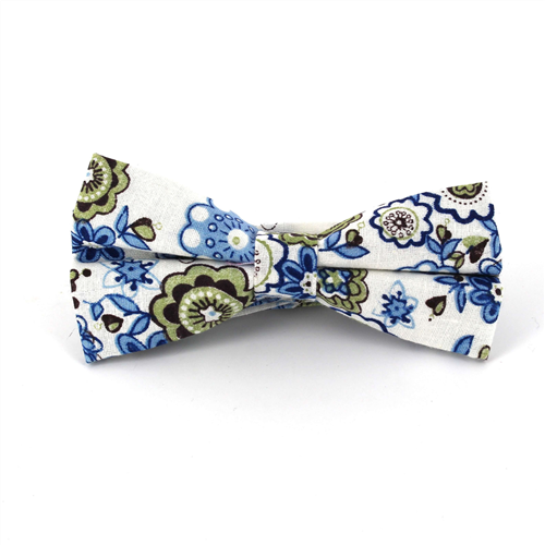Papillon Fiori Bianco e Blu